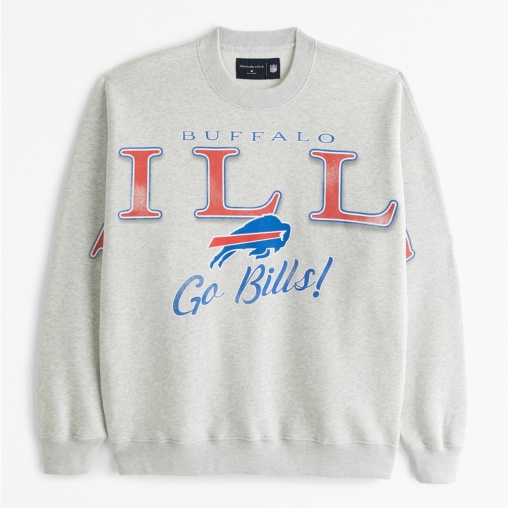 Abercrombie Buffalo Bills Graphic Crew Sweatshirt